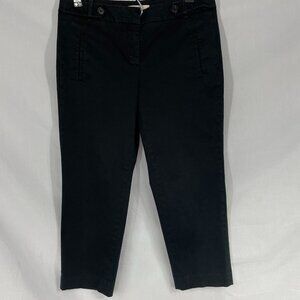 Ann Taylor LOFT Black Straight Leg Capri Pants Size 6